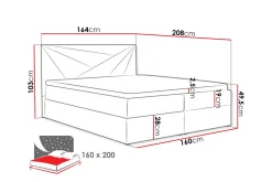 Frusci Kontinentalsäng 160x200 + Bäddmadrass