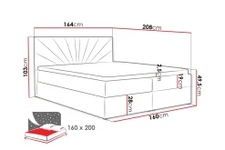 Frusci Kontinentalsäng 160x200 + Bäddmadrass