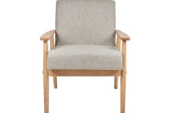Fåtölj Esrum Grå/ljust trä, Polyester