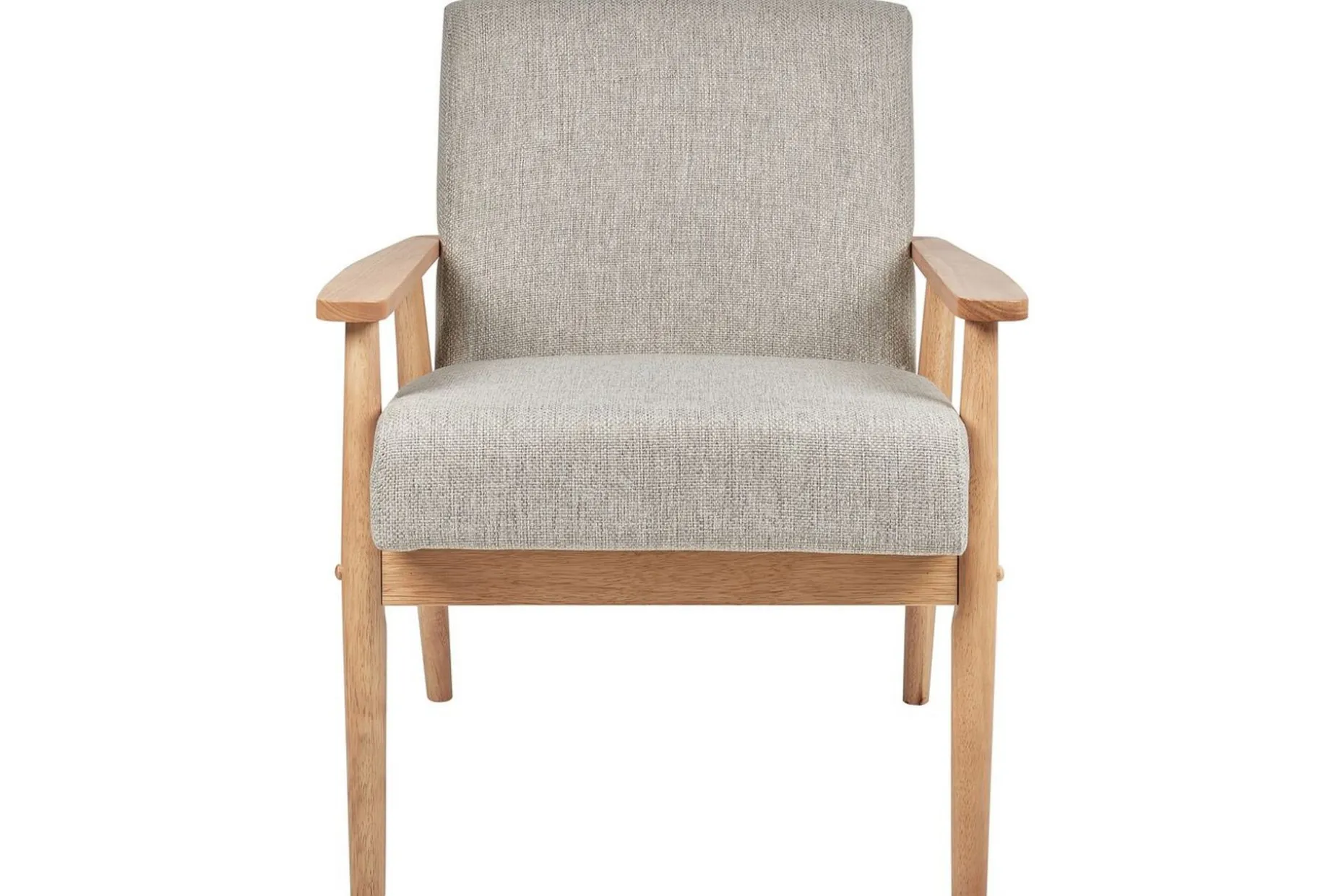 Fåtölj Esrum Grå/ljust trä, Polyester