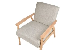Fåtölj Esrum Grå/ljust trä, Polyester