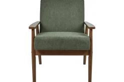 Fåtölj Esrum Grönt/mörkt trä, Polyester