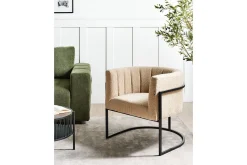 Fåtölj Larvik II Beige/svart