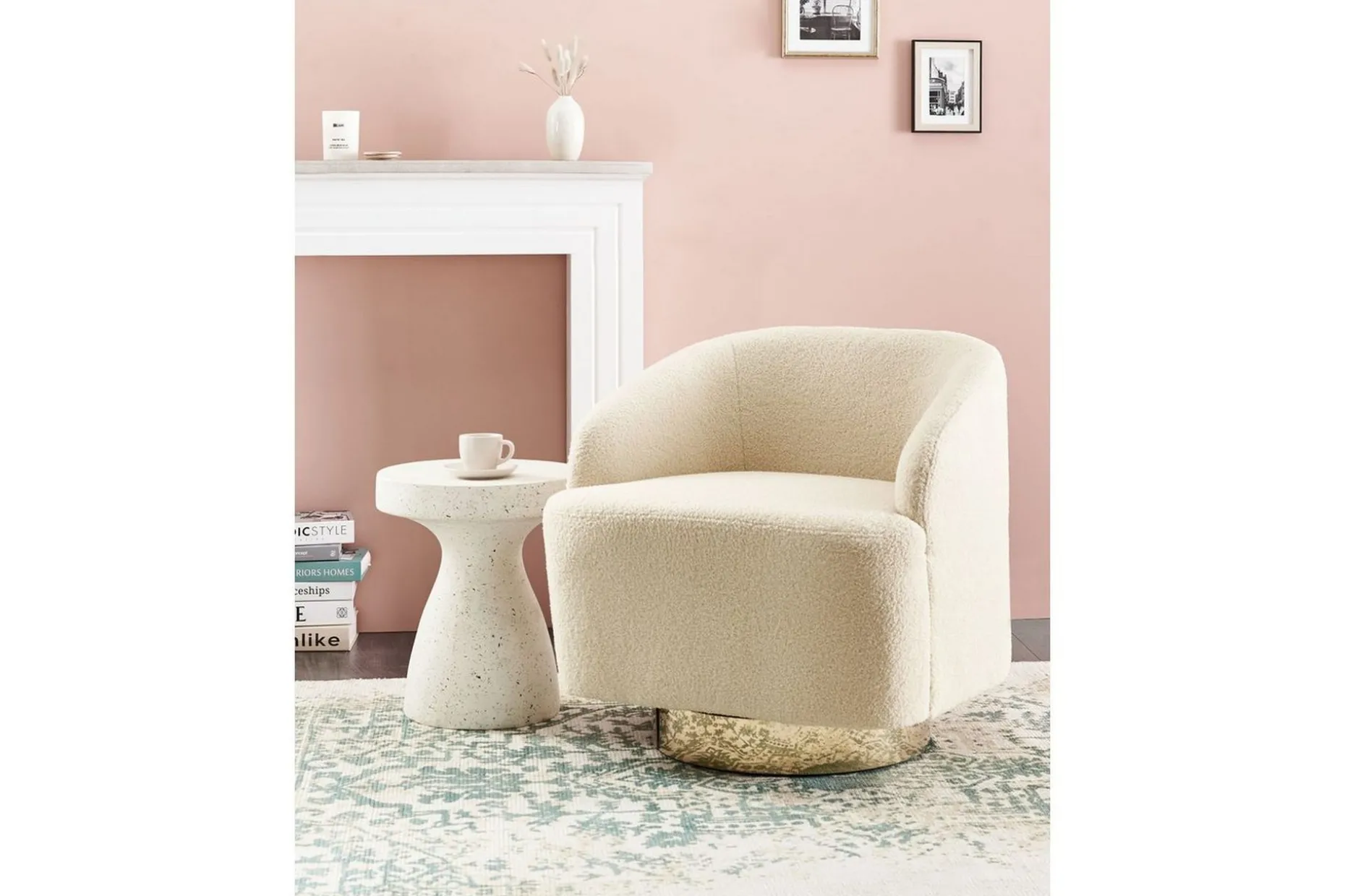 Fåtölj Lavik Beige/guld