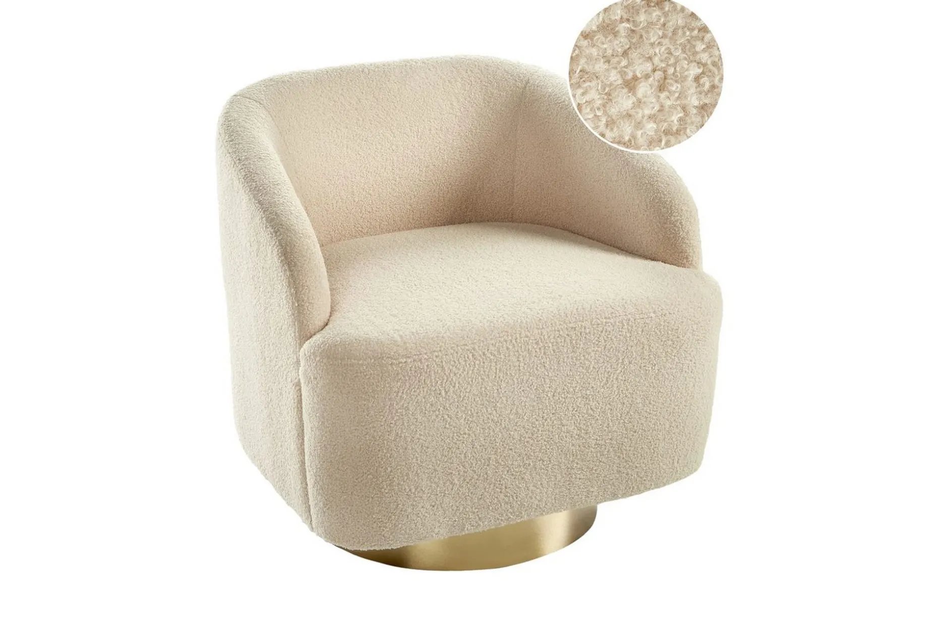 Fåtölj Lavik Beige/guld