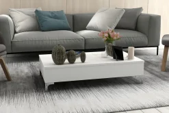 Furny Home Soffbord 121 cm Höj- och Sänkbar med Förvaring