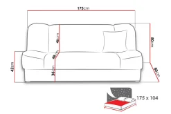 Gabi Soffa 175x80x80 cm