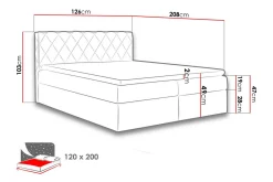 Gabin Sängpaket Kontinentalsäng 120x200 cm