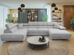 Gabina 5-sits U-formad bäddsoffa med divan och schäslong