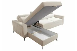 Galbally 3-sits Hörnbäddsoffa Dark brown