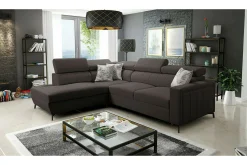 Galbally 3-sits Hörnbäddsoffa Dark brown