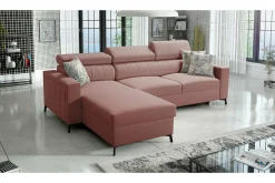 Galbally 3-sits Hörnbäddsoffa Pink