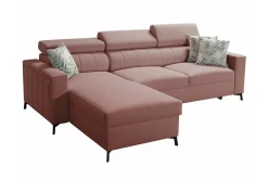 Galbally 3-sits Hörnbäddsoffa Pink