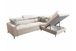 Galbally 3-sits Hörnbäddsoffa Dark brown
