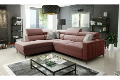 Galbally 3-sits Hörnbäddsoffa Light pink