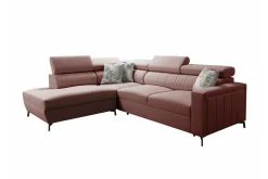 Galbally 3-sits Hörnbäddsoffa Light pink