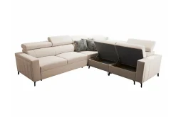 Galbally 4-sits Hörnbäddsoffa Ljusgrå