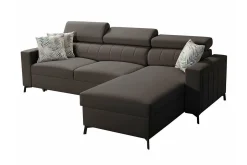 Galbally 3-sits Hörnbäddsoffa Dark brown