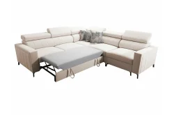 Galbally 4-sits Hörnbäddsoffa Ljusgrå