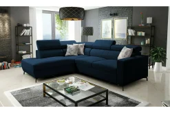 Galbally 3-sits Hörnbäddsoffa Dark blue
