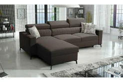 Galbally 3-sits Hörnbäddsoffa Dark brown