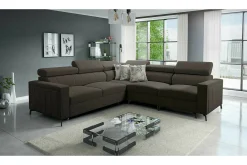 Galbally 4-sits Hörnbäddsoffa Dark brown