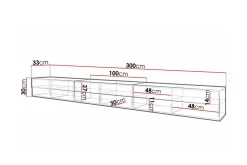 Galbally Tv-skåp 300 cm White