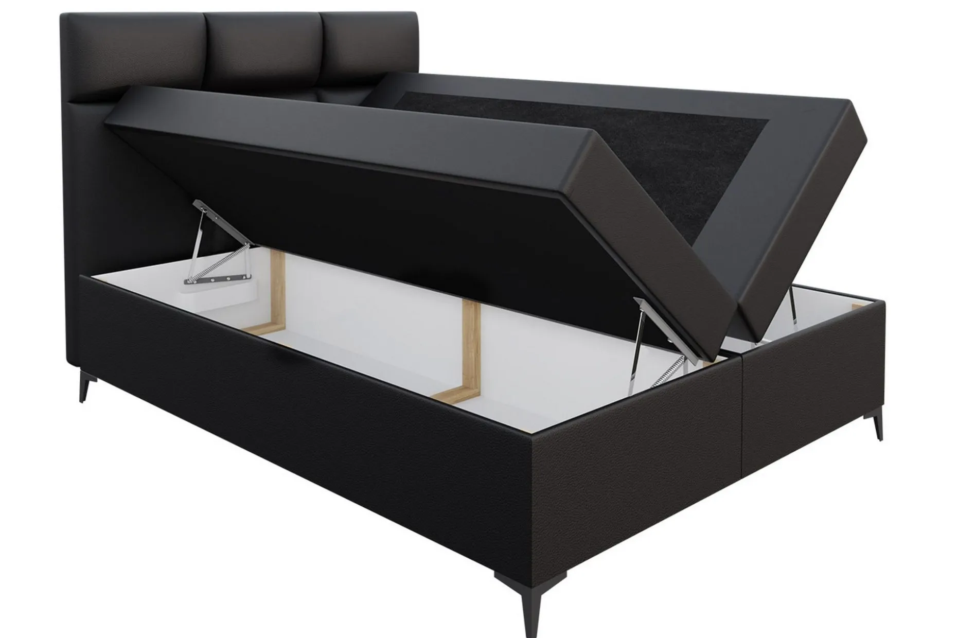 Galtebol Kontinentalsäng 200x200 cm LED-belysning
