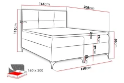 Galtebol Sängpaket Kontinentalsäng 160x200 cm
