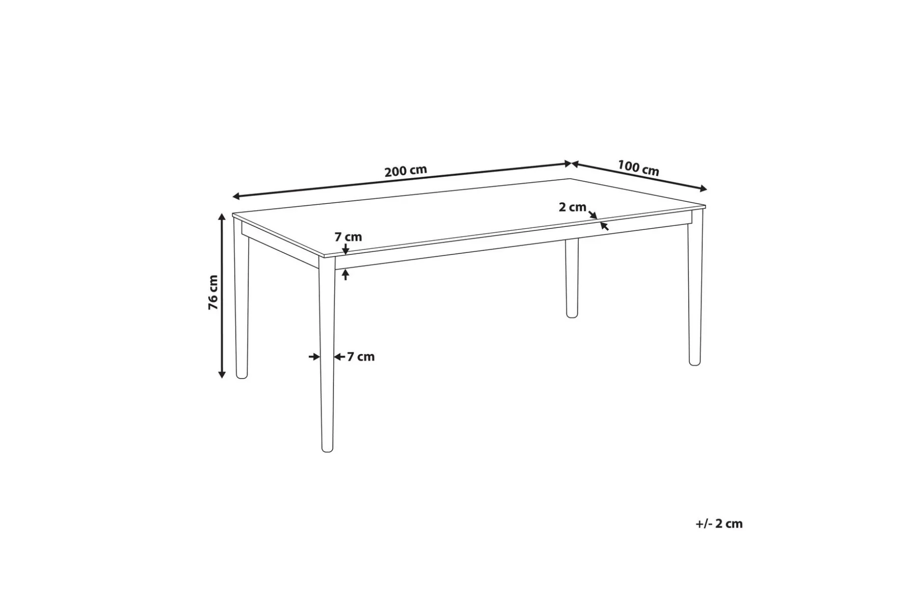 Garner Matbord 100 cm Rektangulär