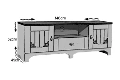 Gaszpar Tv-bänk 140 cm