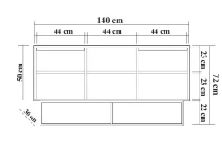 Gawlow Konsollbord 140 cm