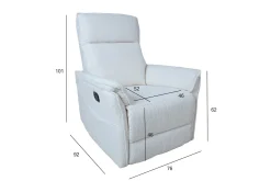 Gerry Reclinerfåtölj Vit