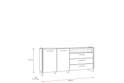 Gevgelija Sideboard 41x187 cm