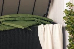 Gigant vattentät dynbox XL utomhus - Dynlåda i konstrotting (B150xD90xH101 cm)
