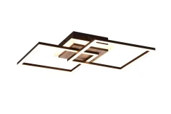 Giro LED Taklampa fyrkant mattsvart/ trä