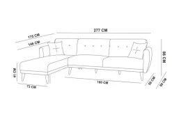 Gjoni Bäddsoffa med Divan Vänster