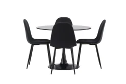Glade Matgrupp 100 cm Rund med 4 Polar stolar