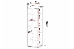 Glenndale Högskåp Badrum 120 cm Concept 55 White