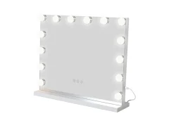 Glow Sminkspegel på fot 50 cm med LED Belysning/Lampor Hollywood spegel