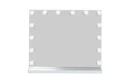 Glow Sminkspegel på fot 50 cm med LED Belysning/Lampor Hollywood spegel