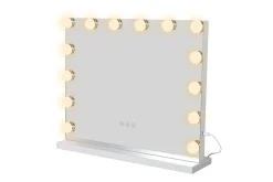 Glow Sminkspegel på fot 50 cm med LED Belysning/Lampor Hollywood spegel