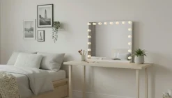 Glow Stor sminkspegel 80 cm med belysning lampor - Hollywood spegel med USB-charging