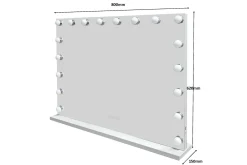 Glow Stor sminkspegel 80 cm med belysning lampor - Hollywood spegel med USB-charging