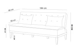 Glyddyn 3-sits Bäddsoffa