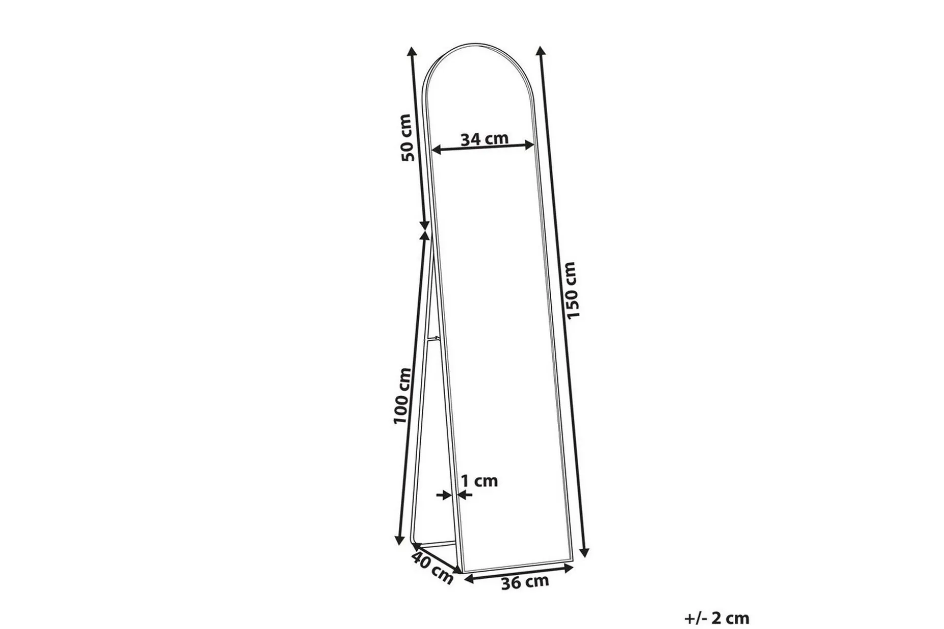 Golvspegel Bagnolet Silver