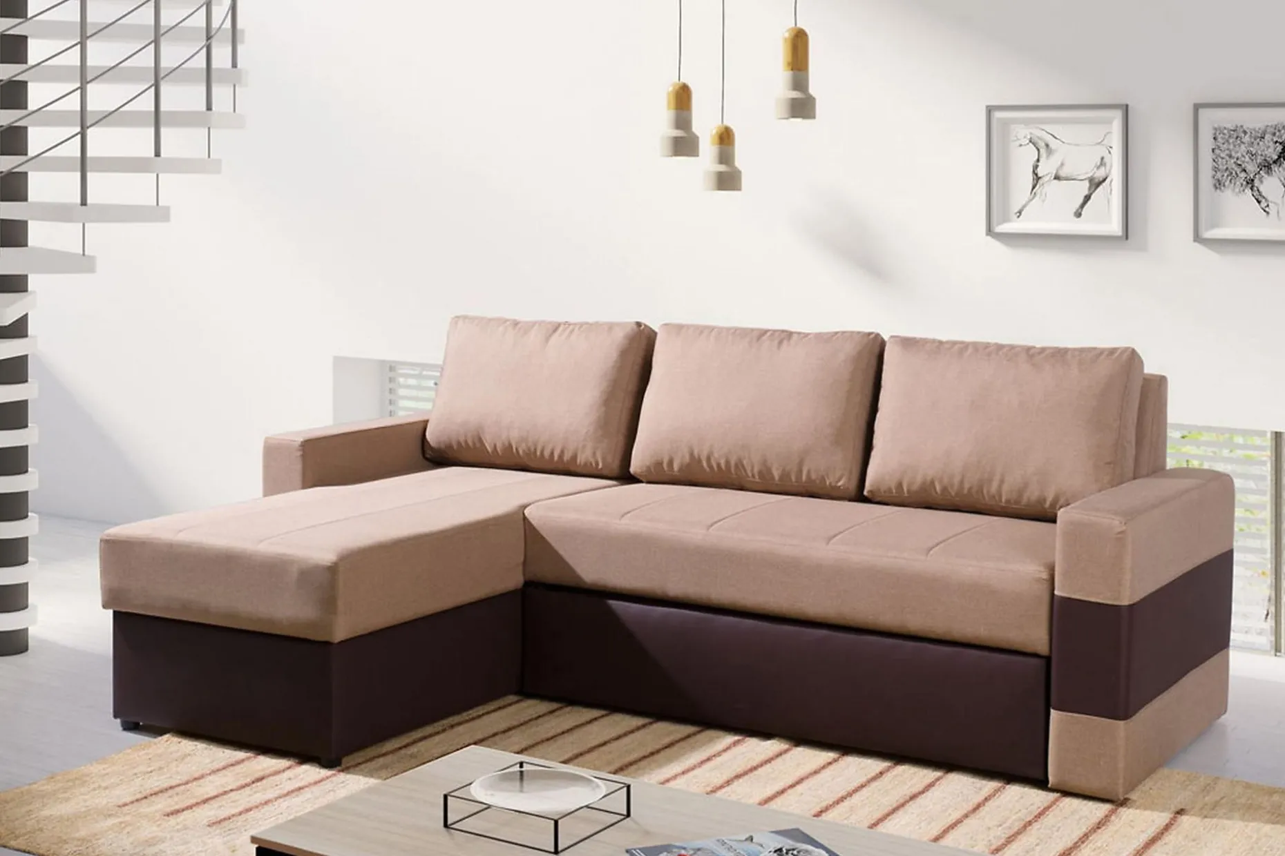 Gordia Divanbäddsoffa 234x82x156 cm