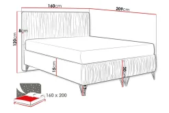 Gortin Ramsäng 160x200 cm
