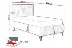 Gortin Ramsäng 90x200 cm