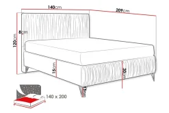 Gortin Ramsäng 140x200 cm